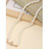 Collier Ras-du-Cou Géométrique Pendant Ananas Strass en Fausse Perle - d'or 