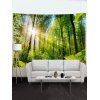 Forest Sunlight Landscape Print Home Decor Hanging Wall Tapestry - LIGHT GREEN 95 CM X 73 CM