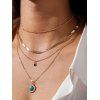 Collier Tendance avec Pendentif Géométrique en Turquoise Fantaisie Style Bohémien - d'or 