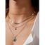 Collier Tendance avec Pendentif Géométrique en Turquoise Fantaisie Style Bohémien - d'or 