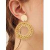 Ethnic Style Weave Geometric Trendy Drop Earrings - CINNAMON 