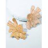 Vivid Flower Petal Alloy Trendy Earrings - GOLDEN 