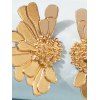 Vivid Flower Petal Alloy Trendy Earrings - GOLDEN 