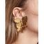 Boucles D'Oreilles Pendantes en Alliage en Forme de Double Papillons - d'or 