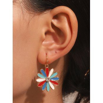 

Colored Flower Drop Earrings Trendy Earrings, Multicolor