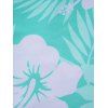 Tropical Leaf Flower Print Vacation Tankini Swimsuit Padded Tankini Two Piece Tankini Swimwear High Waist Bathing Suit - GREEN XXL