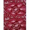 See Thru Flower Lace Mesh Lingerie Set Adjustable Strap Plunge Crossover Lingerie Dress Set - DEEP RED ONE SIZE
