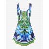 Robe Trapèze Imprimée Tribale Grande Taille - multicolor 1X