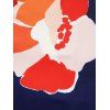 Maillot de Bain Une-Pièce à Imprimé Fleur Coloré Matelassé de Grande Taille - multicolor 4XL