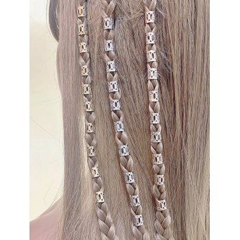 

60 Pcs Hollow Out Braids Hair Rings Cuffs Clips Trendy Hair Accessories, Multicolor a