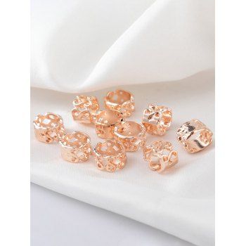 10 Pcs Hollow Out Braids Hair Rings Cuffs Clips Trendy Hair Accessories