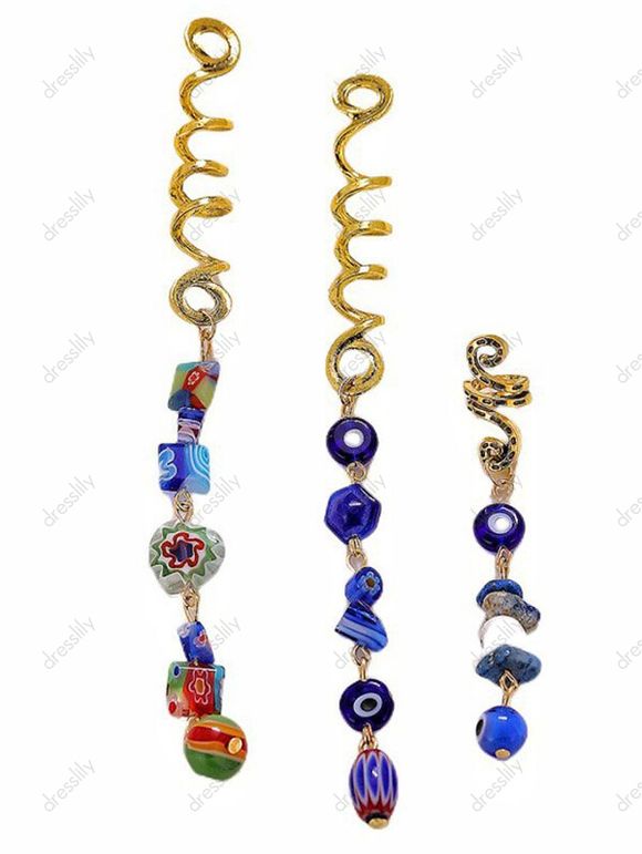 Anneaux Éthniques en Forme de Serpent - Bleu 