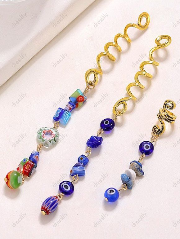 Anneaux Éthniques en Forme de Serpent - Bleu 