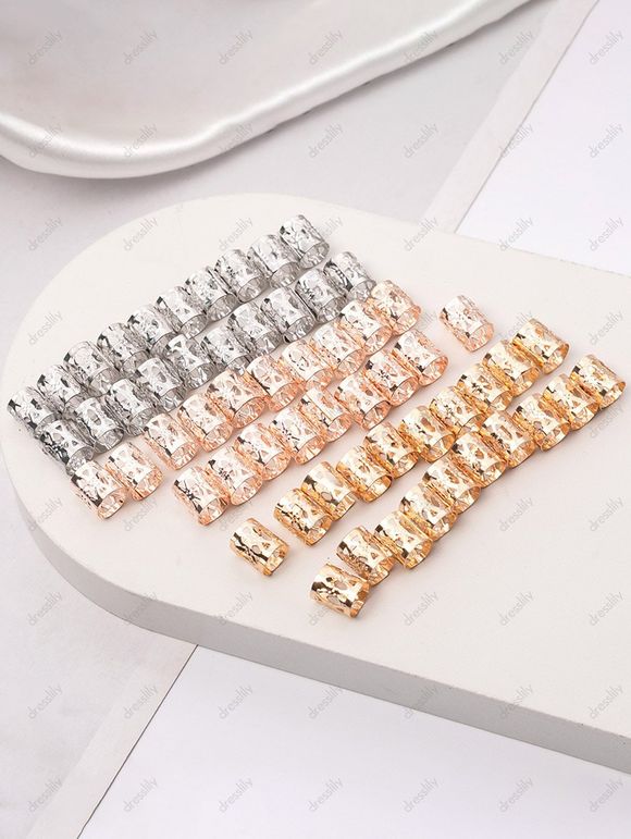 60 Pièces Pince à Cheveux Tendance en Laine Tressée à Sculpture Creuse - multicolor A 