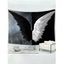 Tapisserie Murale Suspendue Bicolore Décoration Maison - Noir 95 CM X 73 CM