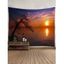 Tapisserie Murale à Imprimé Paysage Coucher de Soleil et Arbres - multicolor 150 CM X 130 CM