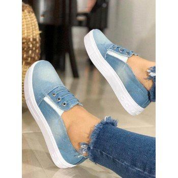 

Slip On Casual Sport Canvas Flat Shoes, Day sky blue