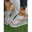 Cut Out Buckle Strap Thick Platform Outdoor Sandals - Argent EU 41