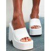 Plain Color Thick Platform Outdoor Sandals - Blanc EU 43