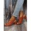 Plain Color Cut Out Chunky Heels Outdoor Sandals - Brun Légère EU 39