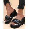 Twisted Thick Platform Slip On Outdoor Sandals - Noir EU 35