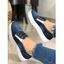Slip On Casual Sport Canvas Flat Shoes - Bleu Foncé Toile de Jean EU 42