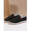 Colorblock Zip Front Slip On Casual Sport Shoes - Noir EU 40