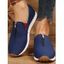 Colorblock Zip Front Slip On Casual Sport Shoes - Bleu profond EU 39