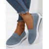 Breathable Slip On Casual Sport Flat Shoes - Ardoise Grise Claire EU 42