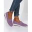 Breathable Slip On Casual Sport Flat Shoes - Violet EU 38