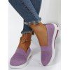 Breathable Slip On Casual Sport Flat Shoes - Violet EU 38