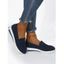 Breathable Slip On Casual Sport Flat Shoes - Bleu profond EU 37