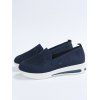 Breathable Slip On Casual Sport Flat Shoes - Bleu profond EU 42