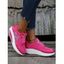 Rose Letter Geometric Lace Up Casual Shoes - Rouge Rose EU 43