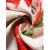 Mini Robe D'Eté Fleur Imprimée sans Manches à Taille Haute à Lacets - multicolor M