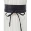 Ceinture Large en Cuir PU Motif à Carreaux avec Nœud en Avant Style Punk - Noir 