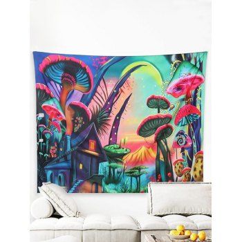 

Dreamy Mushroom Print Wall Tapestry Hanging Home Decoration, Multicolor