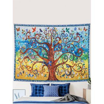 

Lively Colorful Tree Print Wall Tapestry Hanging Home Decor, Multicolor