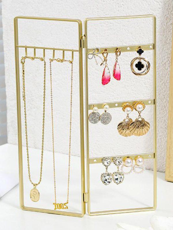 Jewelry Display Stand Earrings Hanging Rack Display Rack Home Jewelry Storage Rack - GOLDEN 