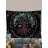 Tapisserie Pendante Murale Décorative à Imprimé Lune Soleil et Arbre de Vie - multicolor 100 CM X 75 CM