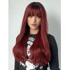 Capless Full Bang Wavy Ultra Long Synthetic Wig - RED WINE 26INCH