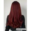 Capless Full Bang Wavy Ultra Long Synthetic Wig - RED WINE 26INCH