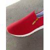 Zipper Slip On Casual Sport Flat Shoes - RED EU 42