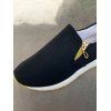 Zipper Slip On Casual Sport Flat Shoes - BLACK EU 42