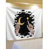 Galaxy Sun Moon Hands Print Tapestry Hanging Wall Decor - multicolor 100 CM X 75 CM
