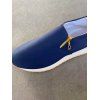 Zipper Slip On Casual Sport Flat Shoes - Bleu EU 38