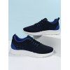Breathable Contrasting Lace Up Casual Shoes - BLACK EU 43