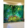 Dreamy Angel Mushroom Tree Print Wall Tapestry Hanging Home Decoration - multicolor 100 CM X 75 CM