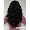 Perruque Synthétique Capless Simple Ondulée Pleine Frange en Couleur Unie - Noir 24INCH