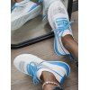 Colorblock Rhinestone Lace Up Casual Shoes - SKY BLUE EU 43
